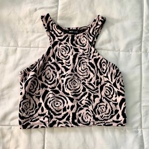 Rose Fitted Cropped Top